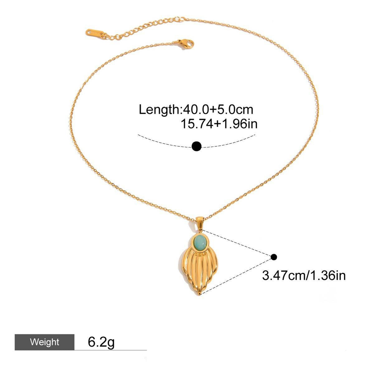 18K gold geometric shape with texture design exquisite unique necklace and earrings set