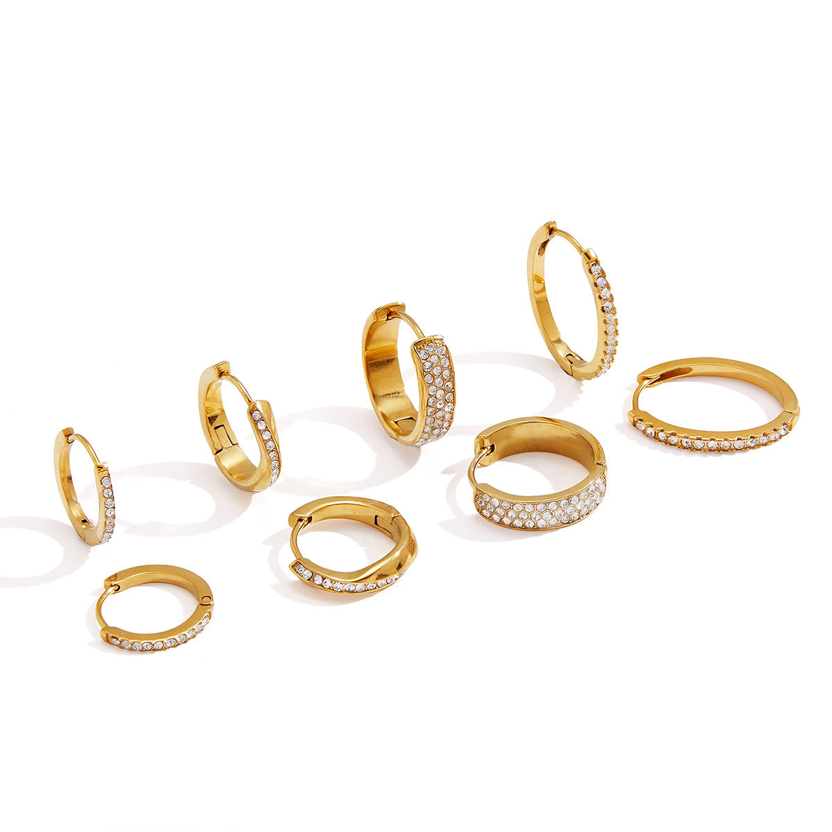 Zircon Hoop Earrings Collection