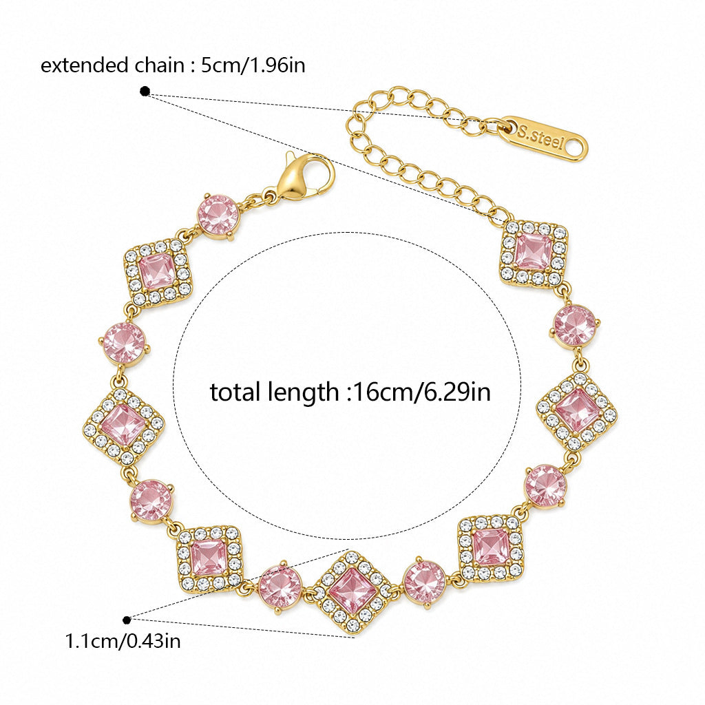 Colored Diamond Stainless Steel Dopamine Bracelet