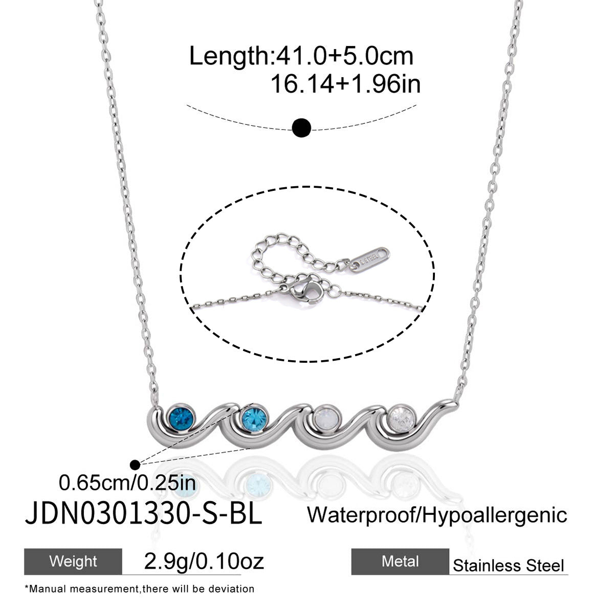 Wave Zircon Necklace Collection