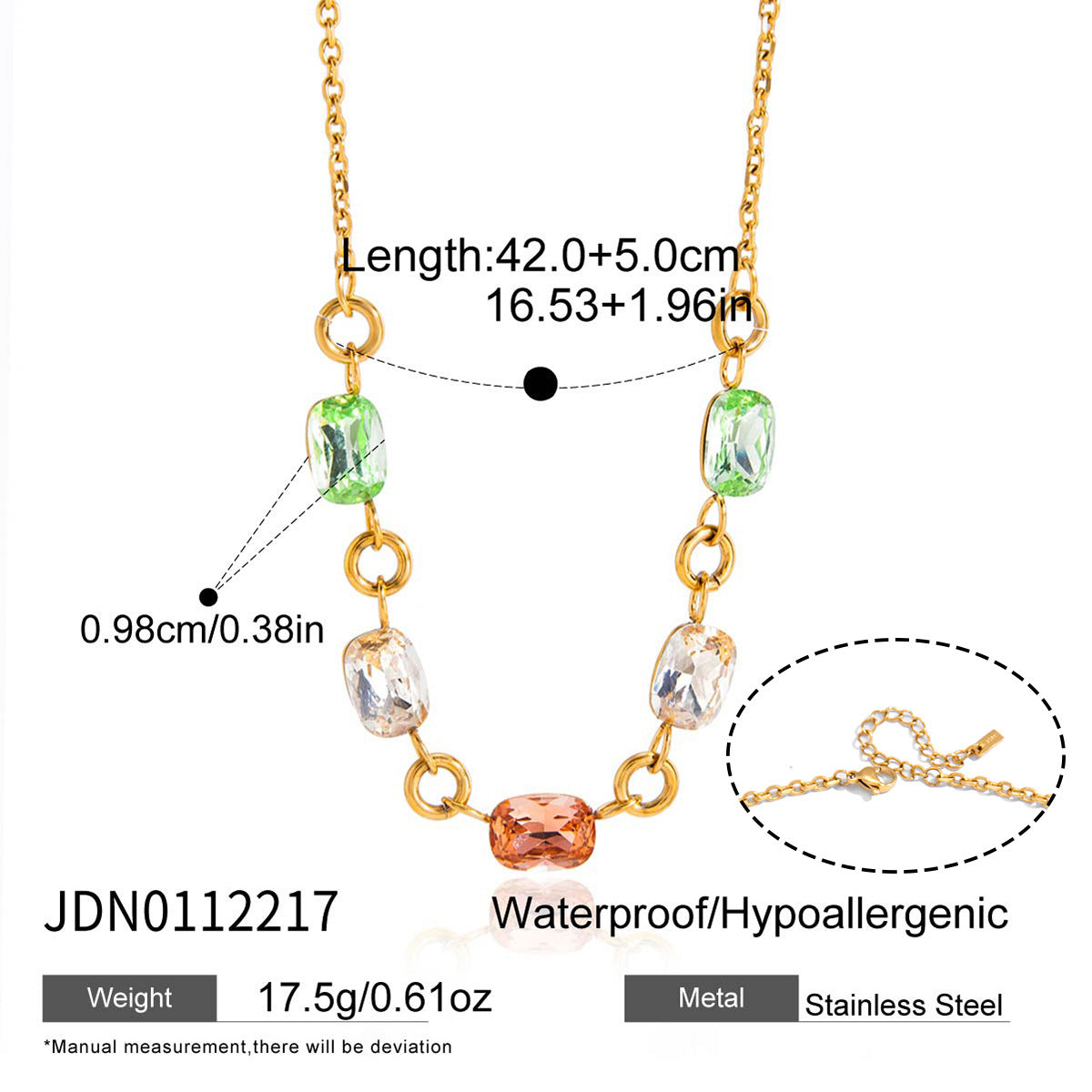 Rainbow Zircon Necklace