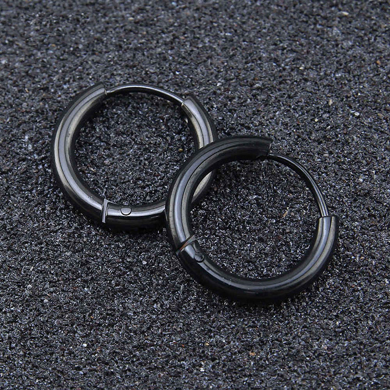 Polished Stainless Steel Earrings Simple And Versatile