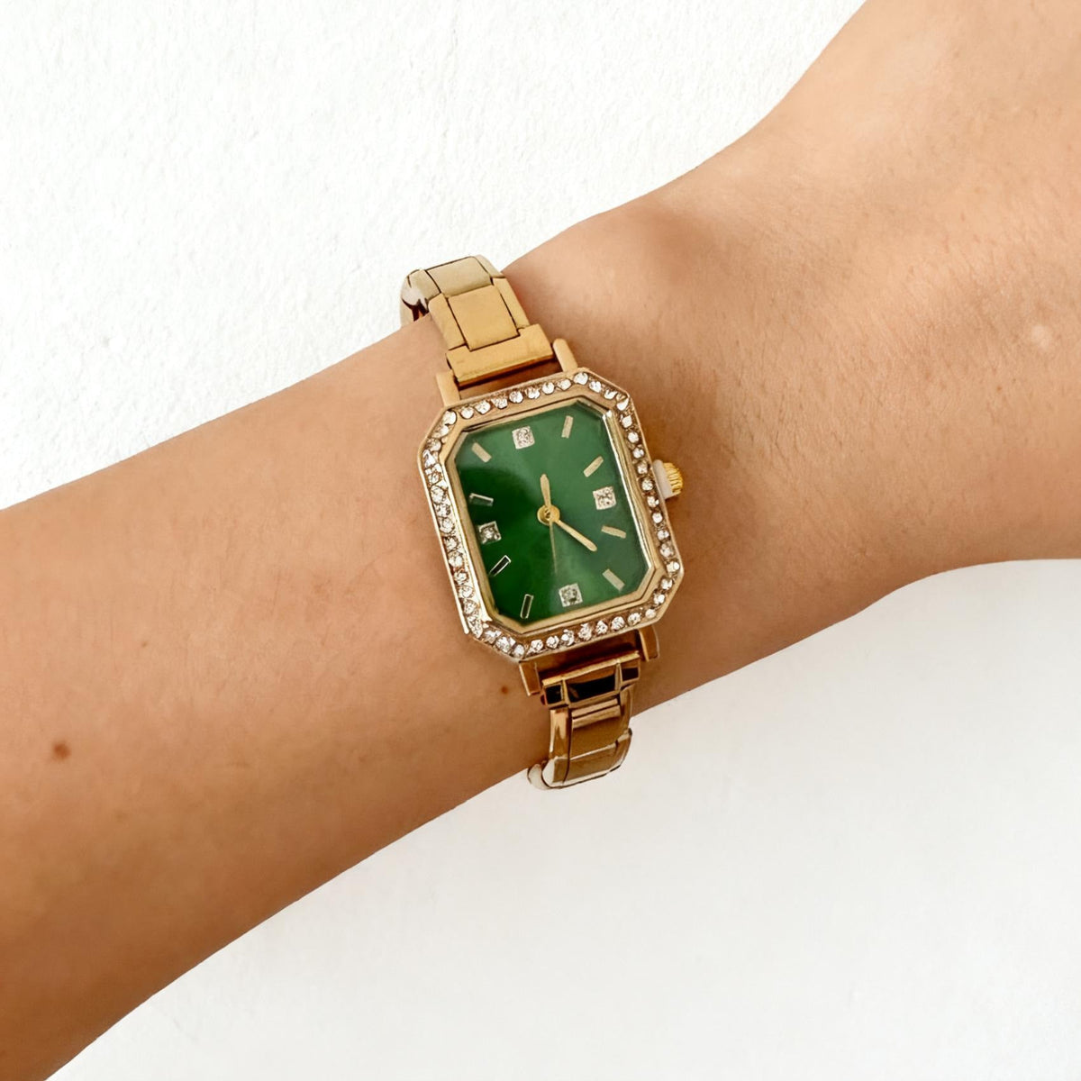 Stylish Square Watch For Women With A Chic Diamond-embellished DesignDIY Customizable