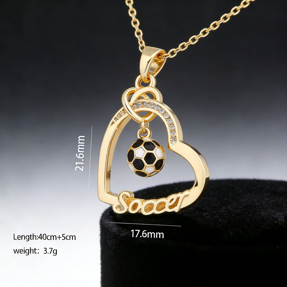 Soccer Heart Necklace Collection