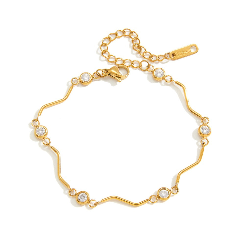 Zircon Chain Bracelet Collection