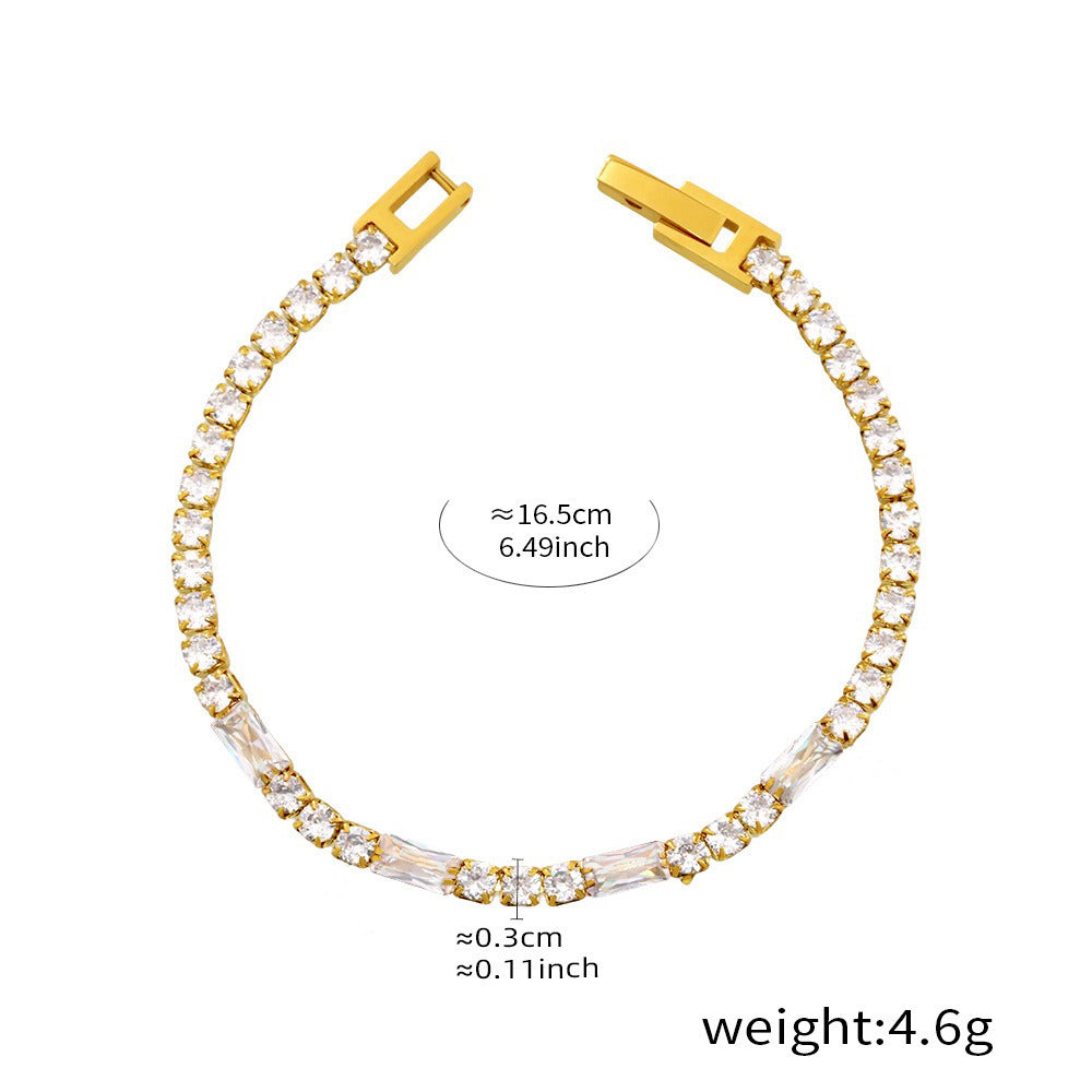 18K gold gemstone design luxury bracelet