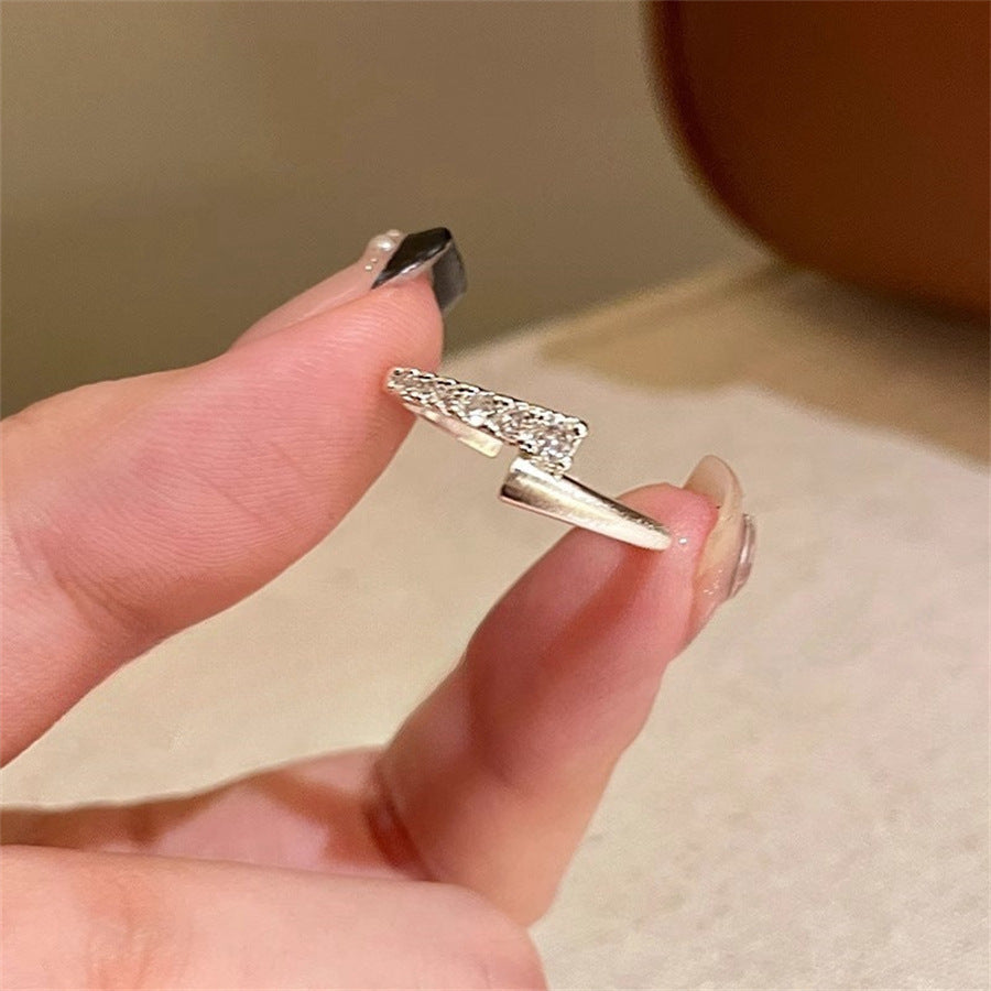 Niche Light Luxury High-end 925 Sterling Silver Zircon Plain Band Ring For Women, Heavy Craft Stackable Wholesale Ring