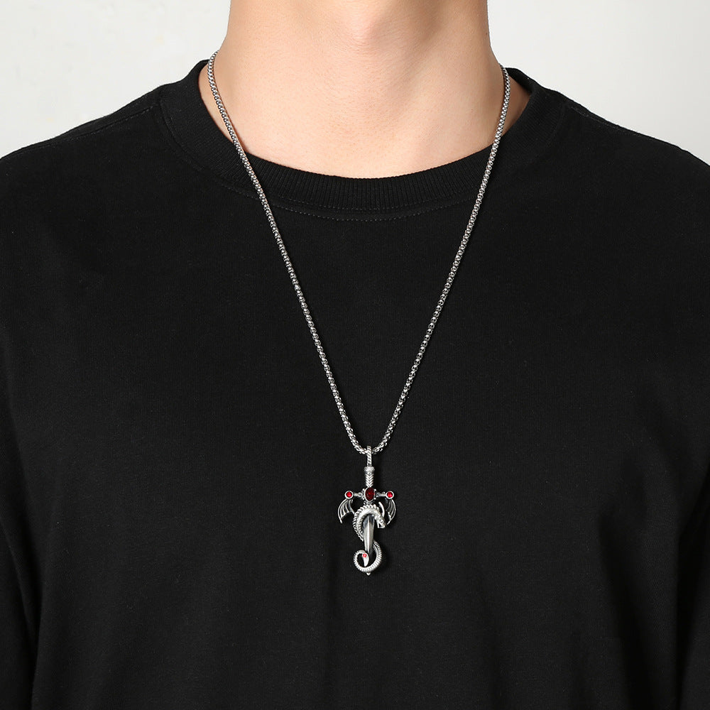 Fashionable Casual Sword Necklace For Men