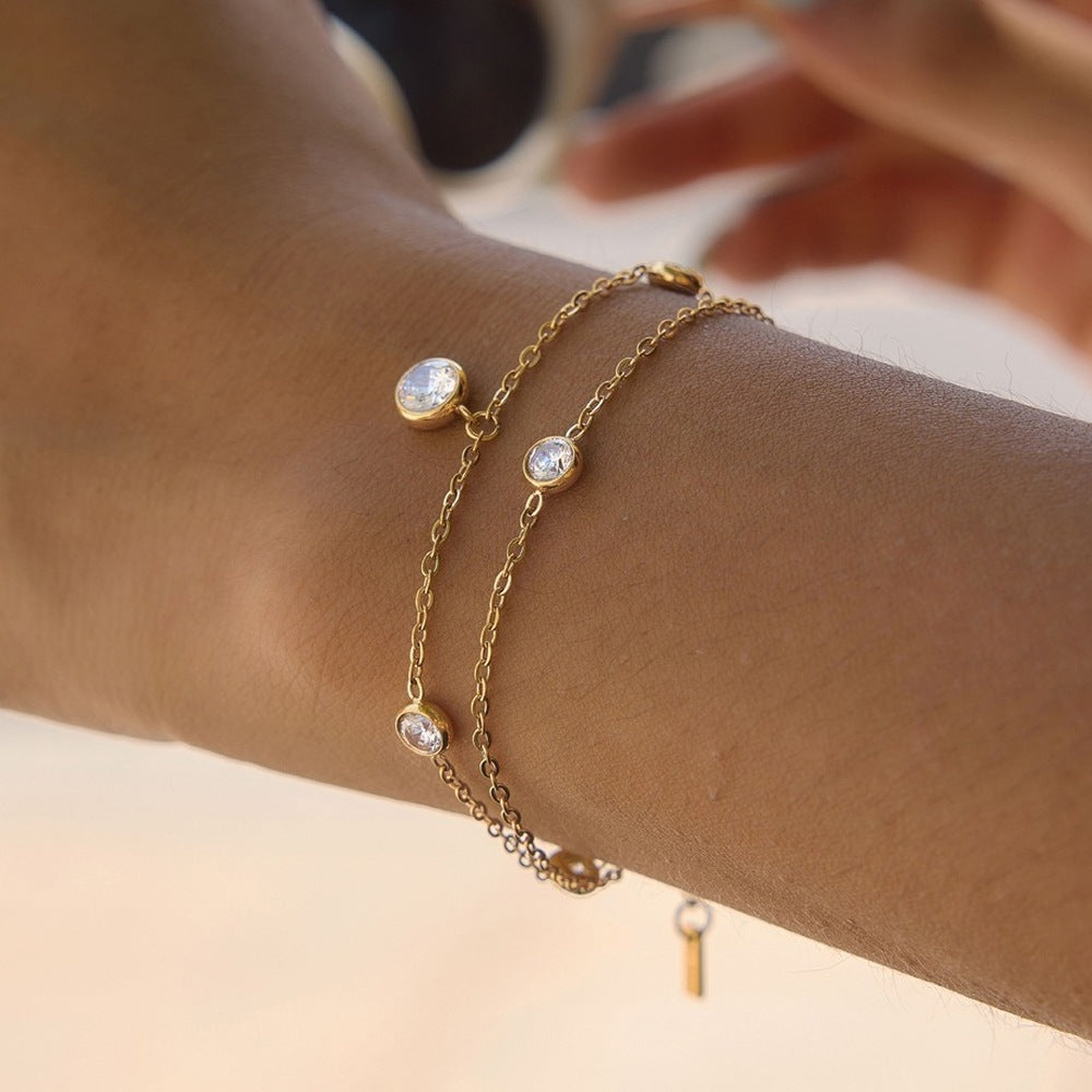 Layered Zircon Bracelet