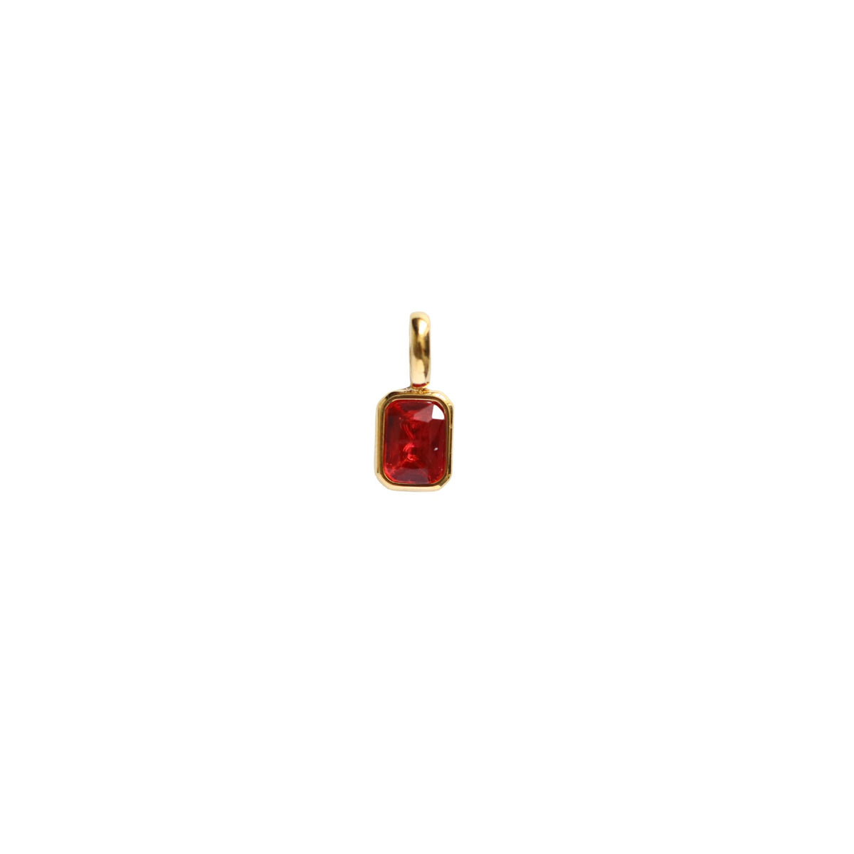 18K gold birthstone with letter design elegant necklace