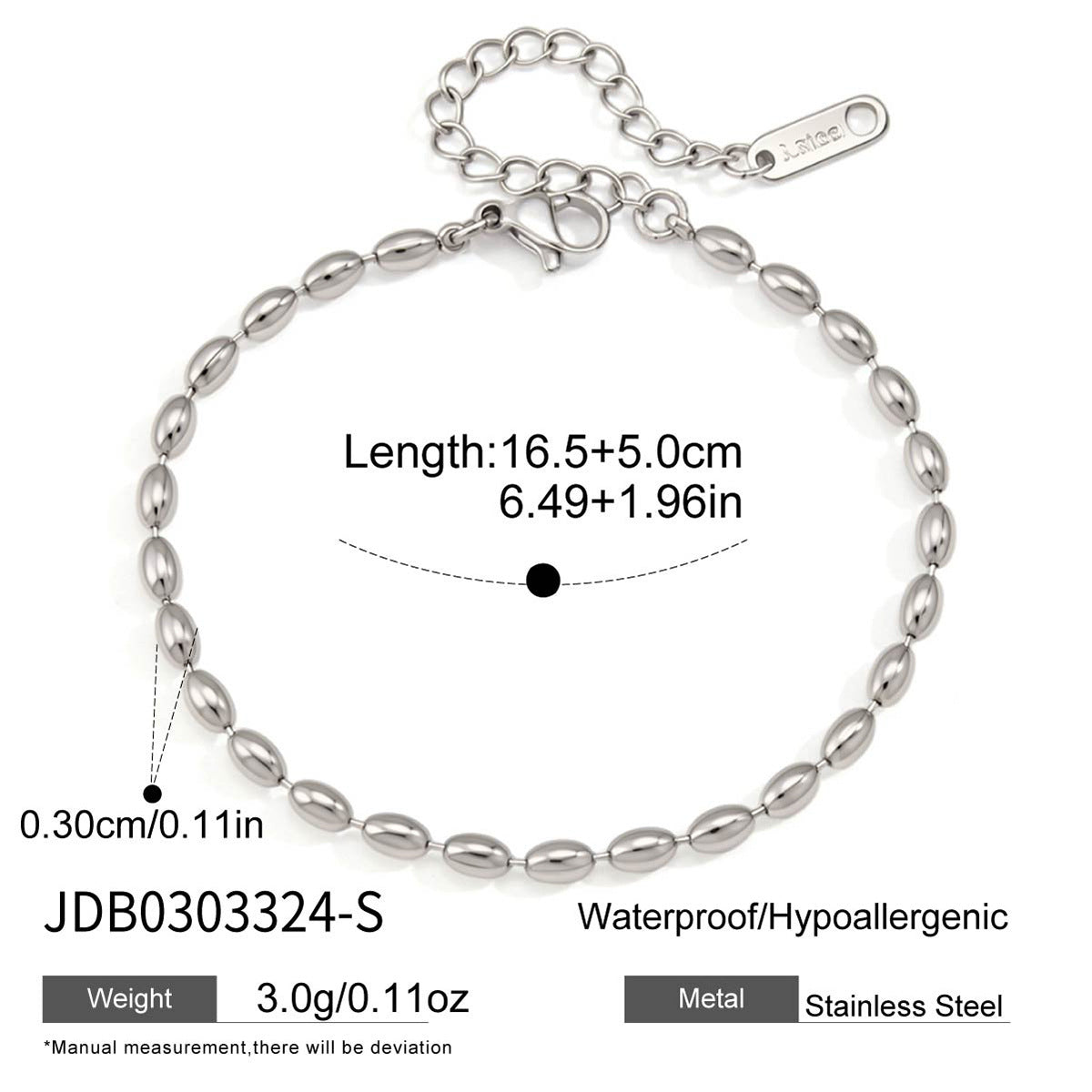 Silver Chain Bracelet and Necklace Collection
