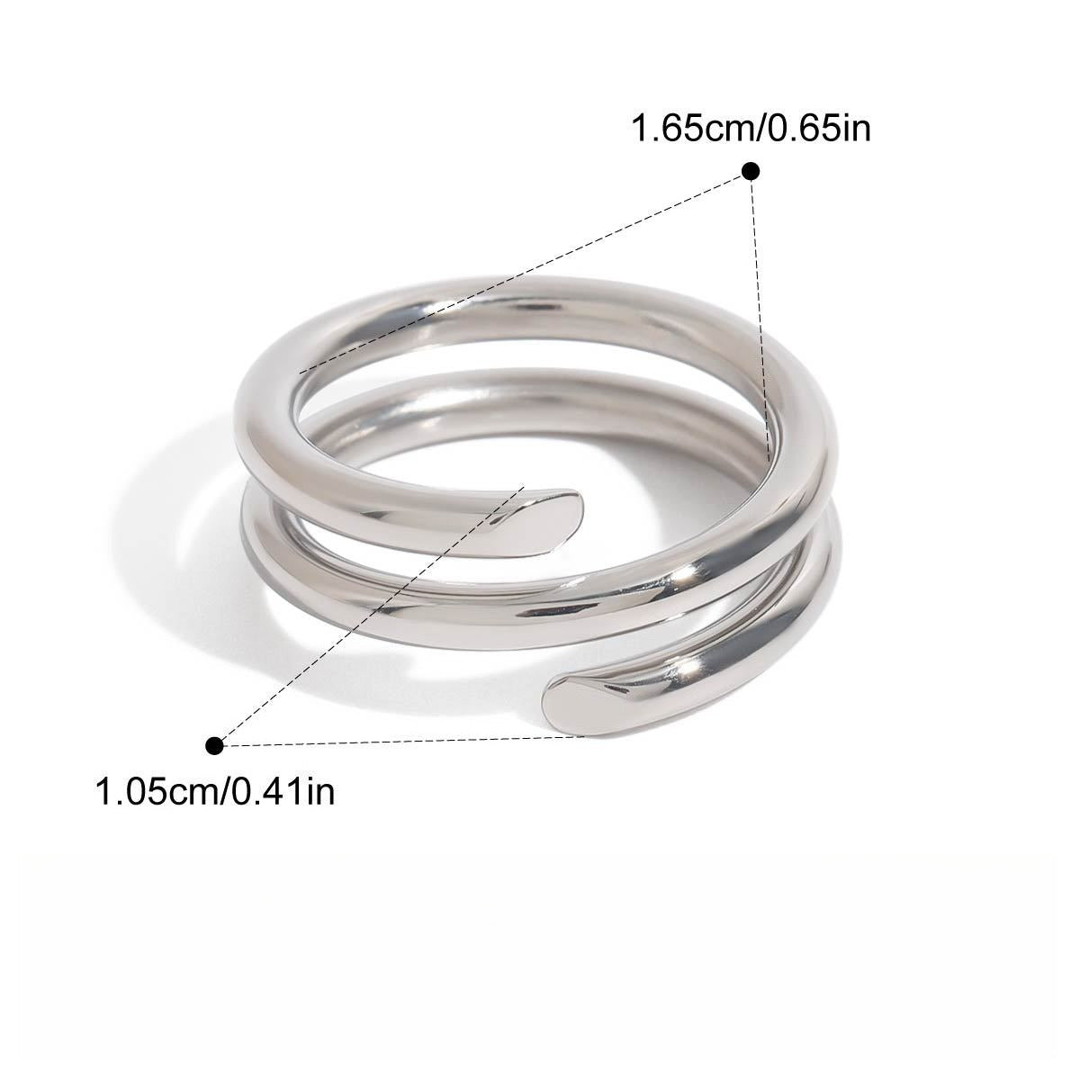18K Gold Titanium Steel Spring Ring