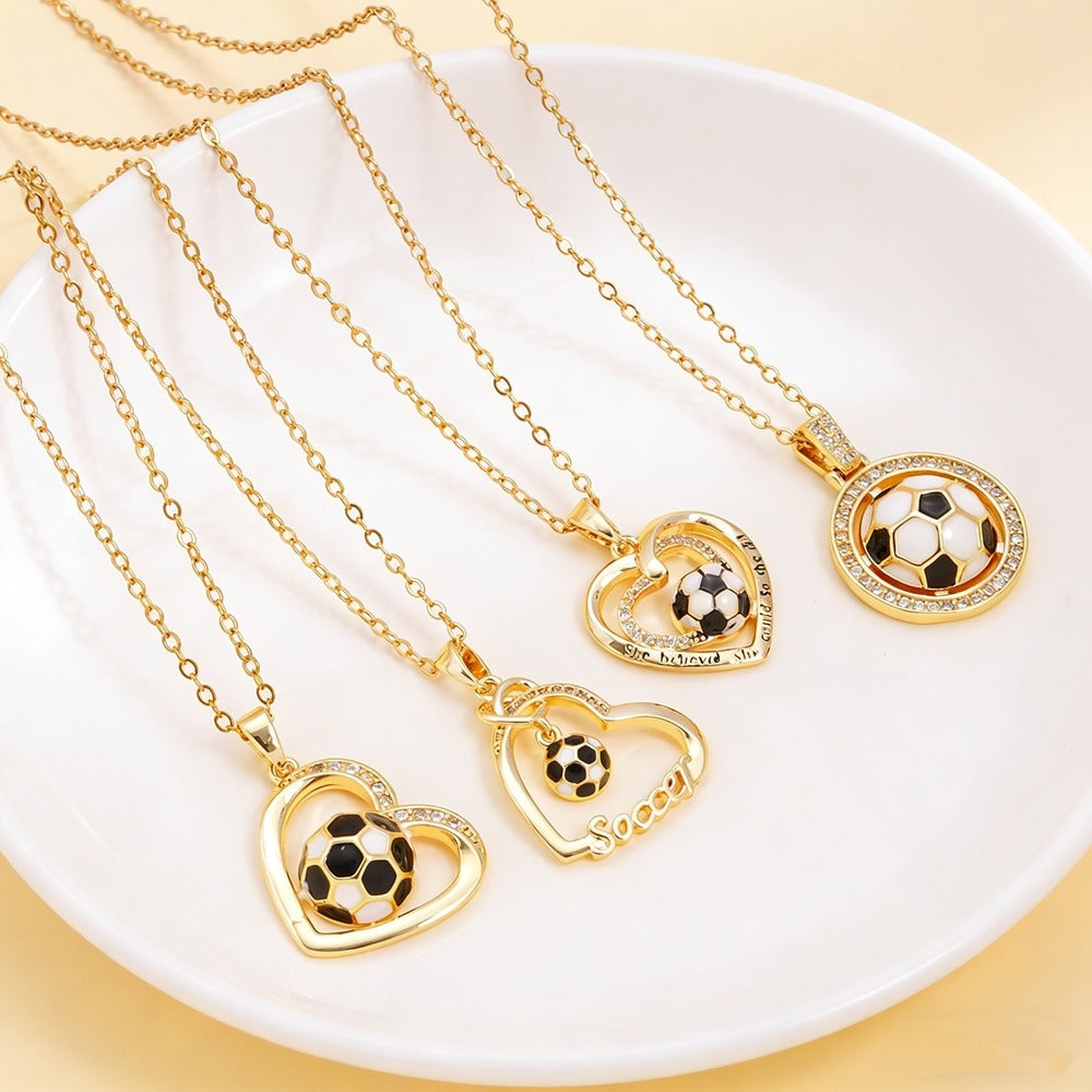 Soccer Heart Necklace Collection