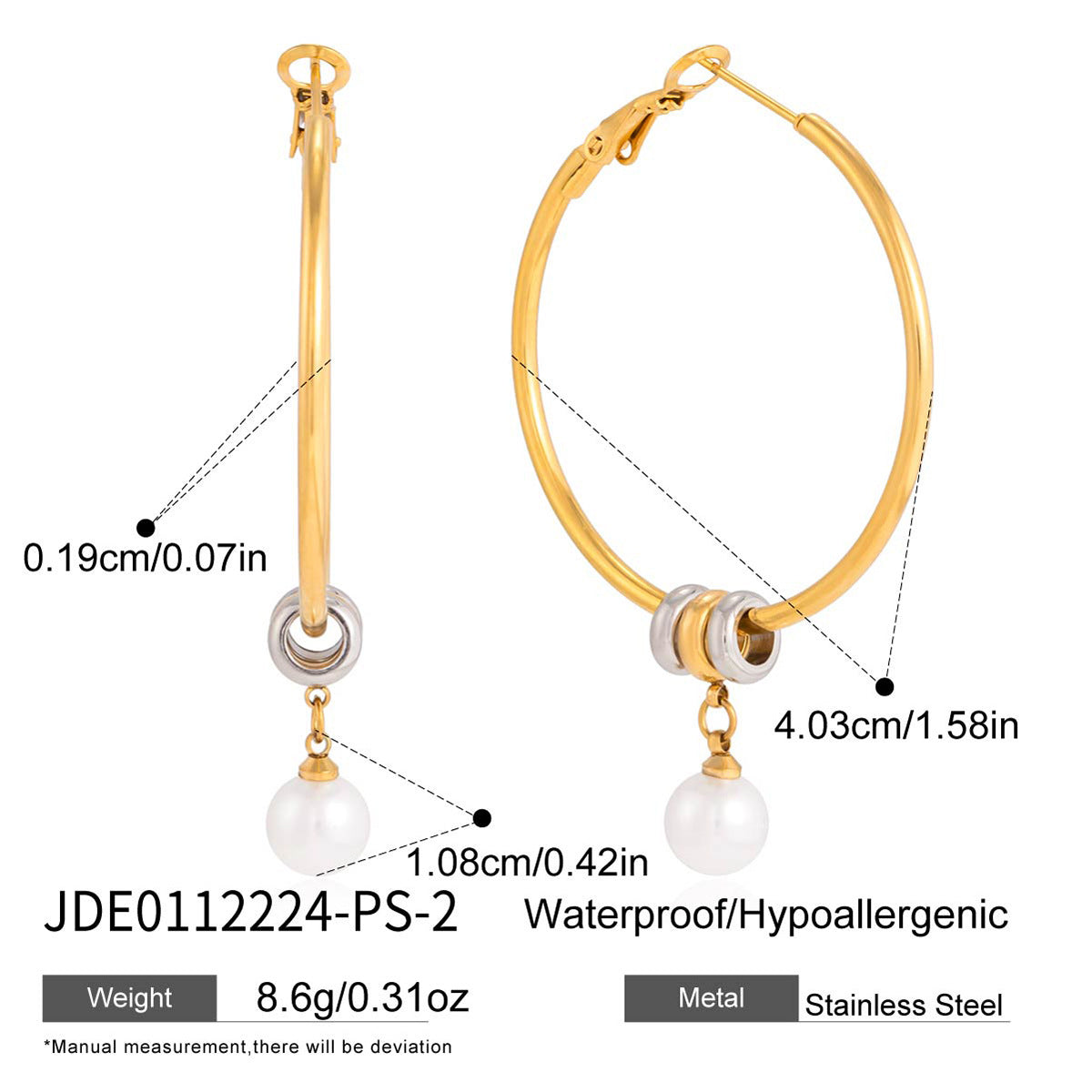 Zircon Hoop Earrings Assortment