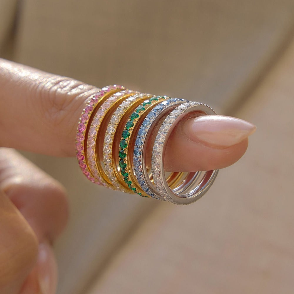 Color Zircon Ring Collection