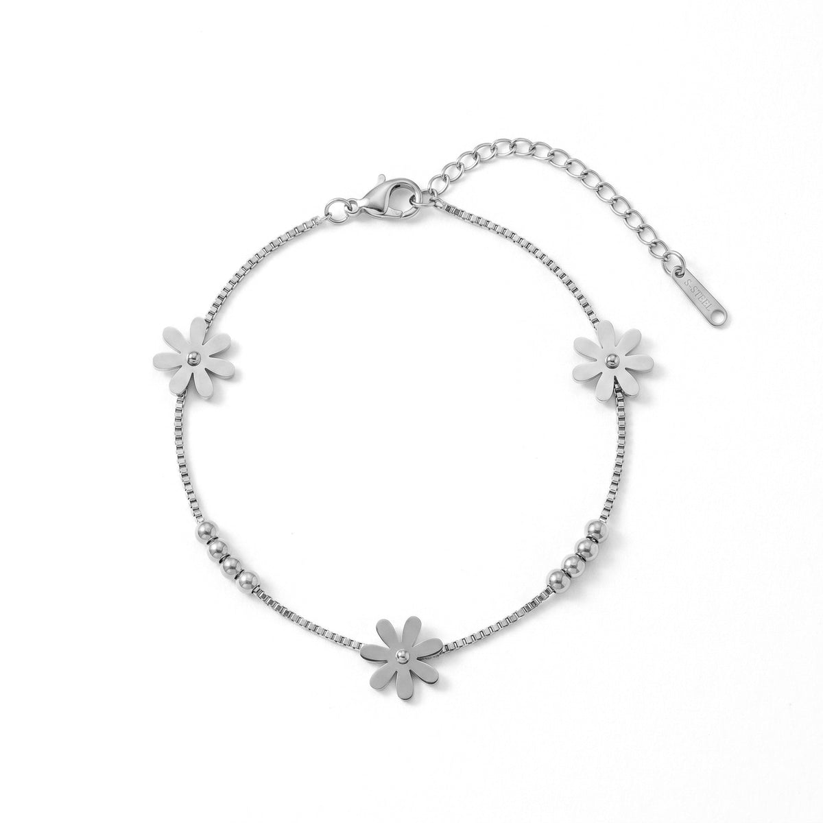 European American Fashion Hollow Heart Pearl Stainless Steel Bracelet For Women, Minimalist Versatile Hand Jewelry Wholesale