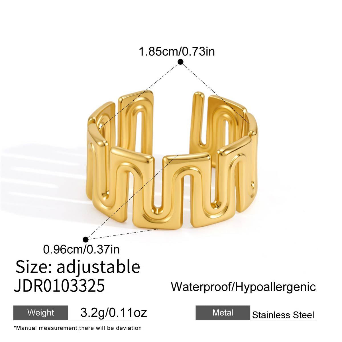 Geometric Cutout Band Ring Collection