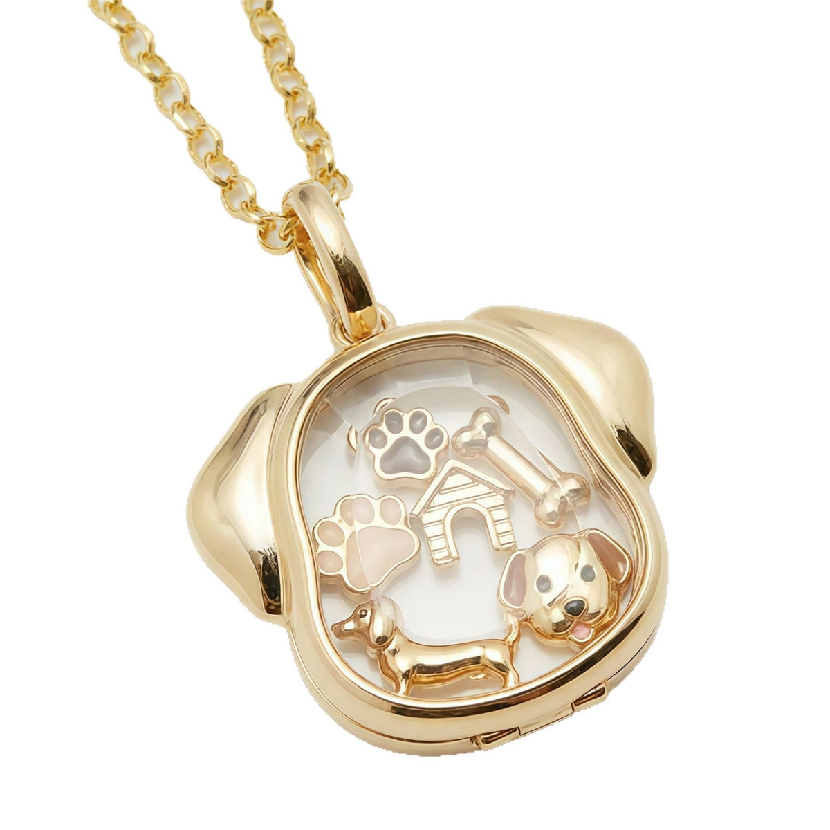 Dog Glass Locket Necklace Collection