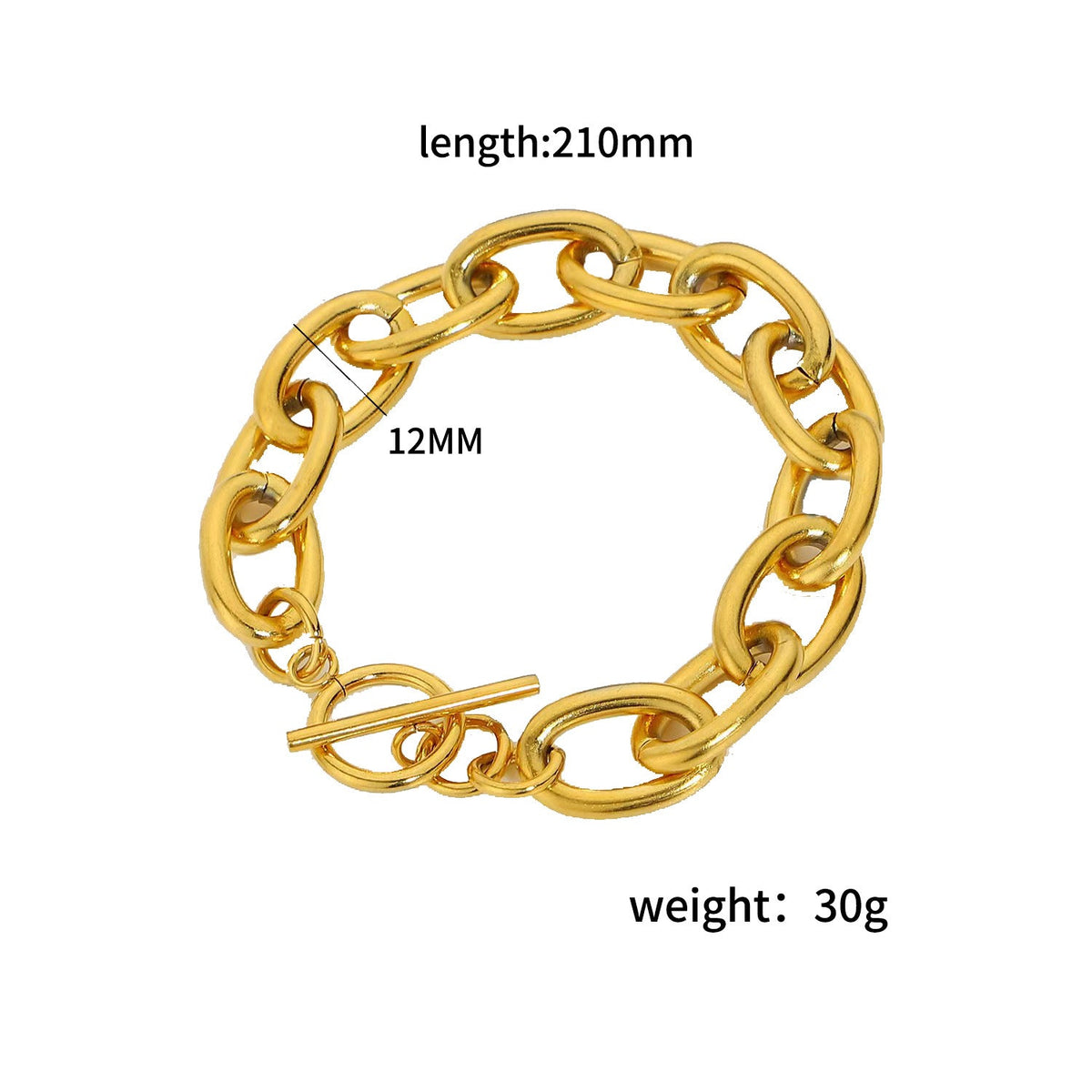 18k Gold Plated 304 Stainless Steel Bracelet Diy Jewelry Accessories Chain Accessories Cuban Chain Twist Chain Bracelet Wholesale
