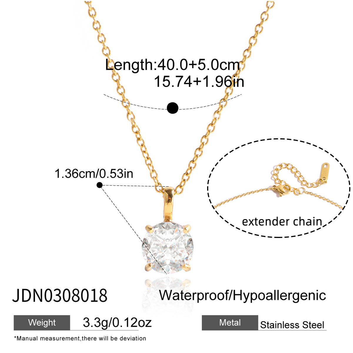 Pearl Zircon Chain Necklace Collection