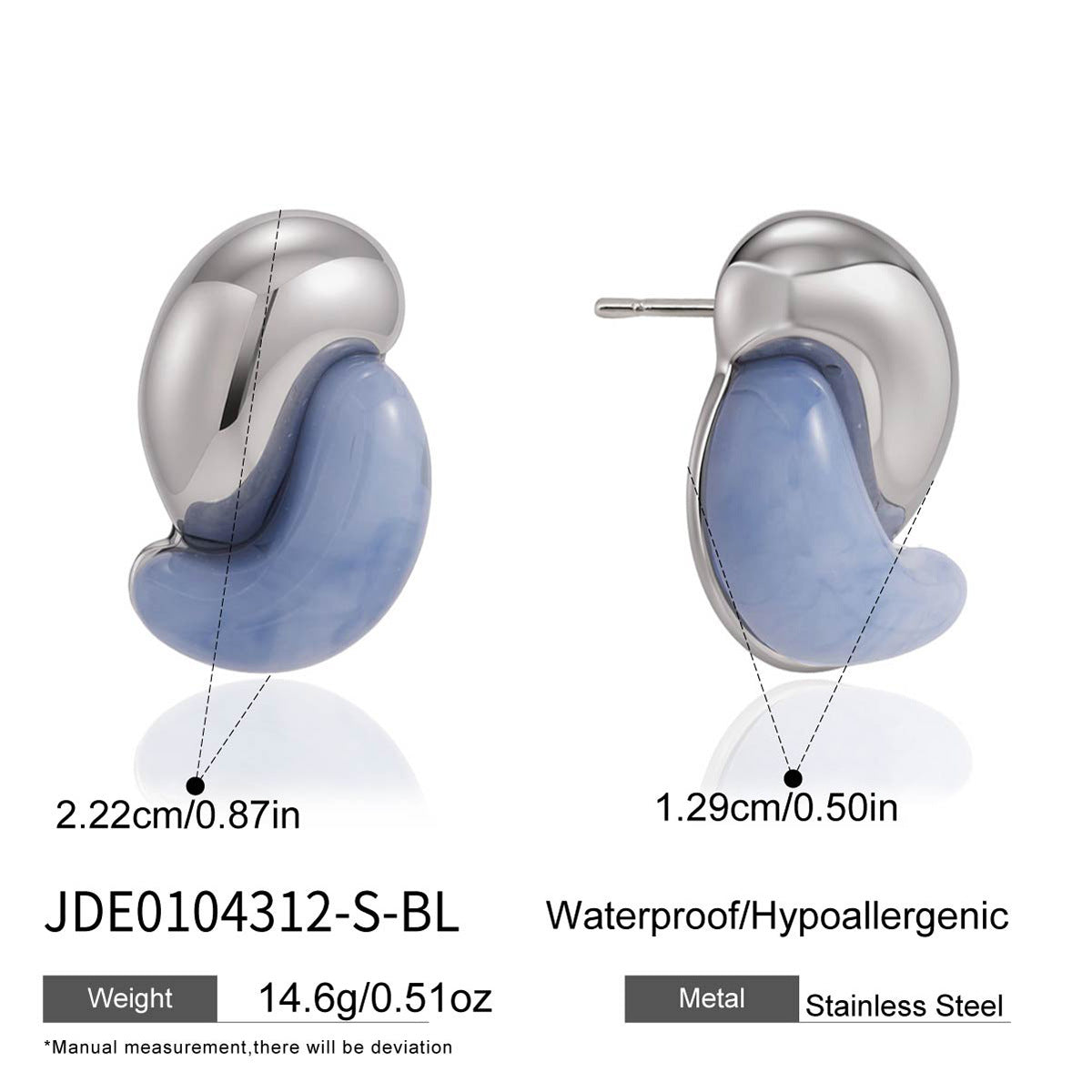 Marbled Resin Statement Earrings Collection