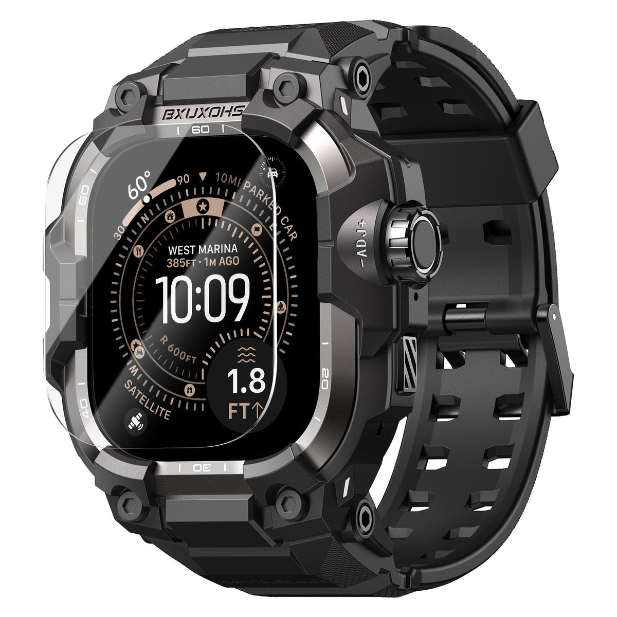 Zinc Alloy Modified Protective Case With An Integrated Watch Band