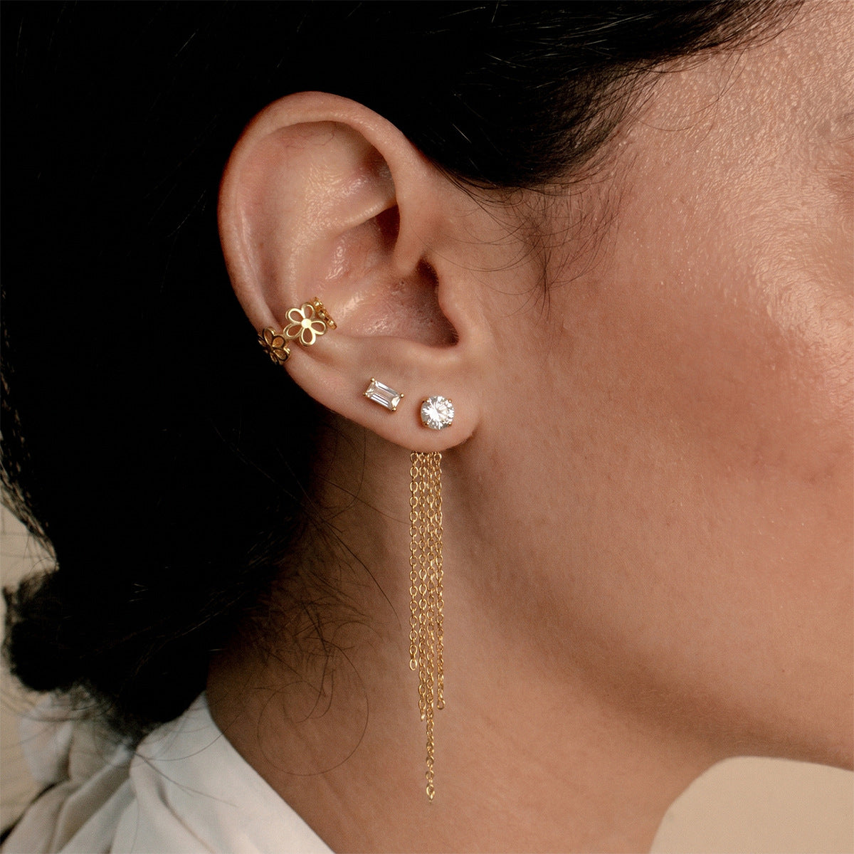 Fan Zircon Ear Crawler