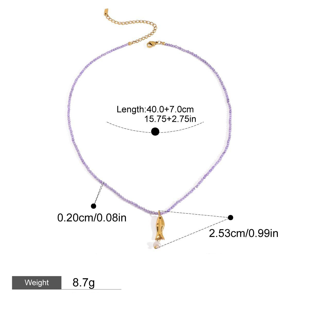 18K Gold Sun/Ocean Style Design Light Luxury Noble Necklace