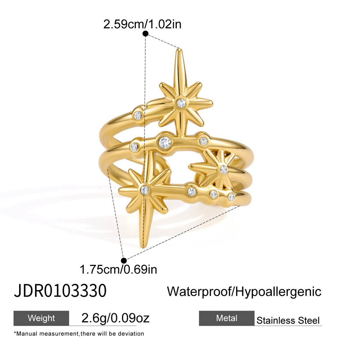 Starburst Zircon Ring Collection