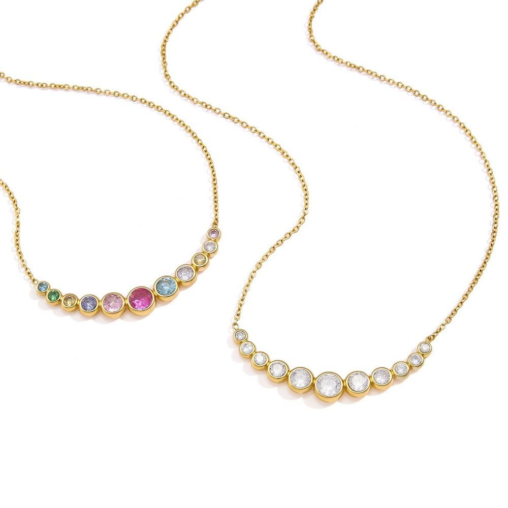 Color Zircon Necklace Collection