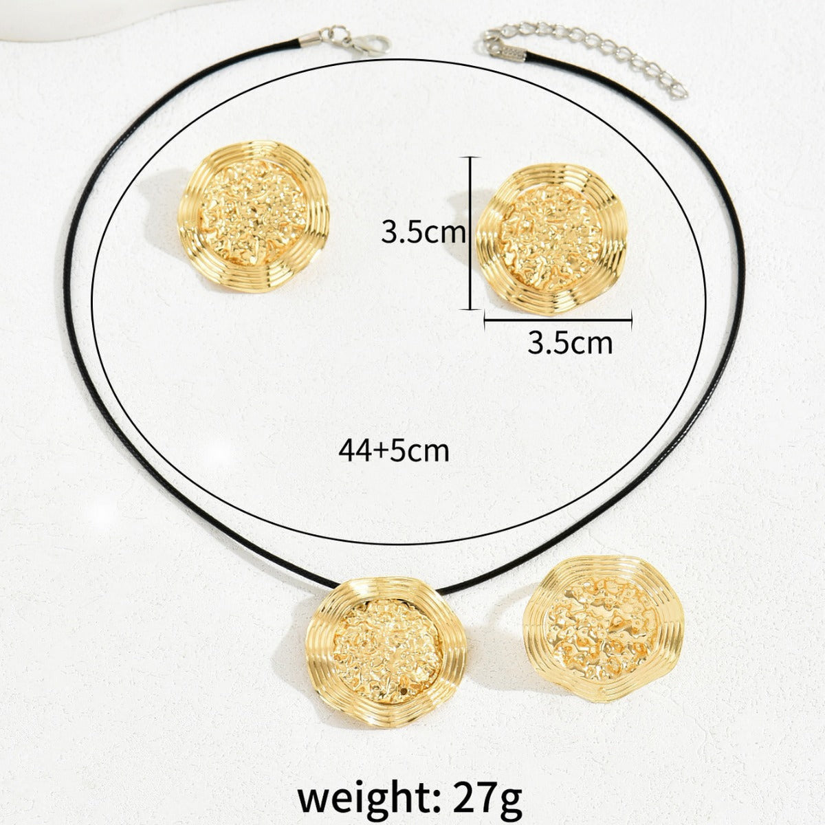 Cross-border Hot Sale Metal Style Alloy Necklace Earrings Suit Personality All-match Long Ladies Necklace Wholesale Stud Earrings