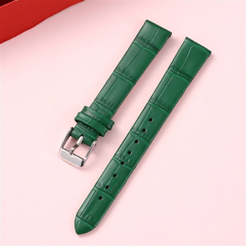 Double-sided Head Layer Cowhide Strap Bamboo Pattern