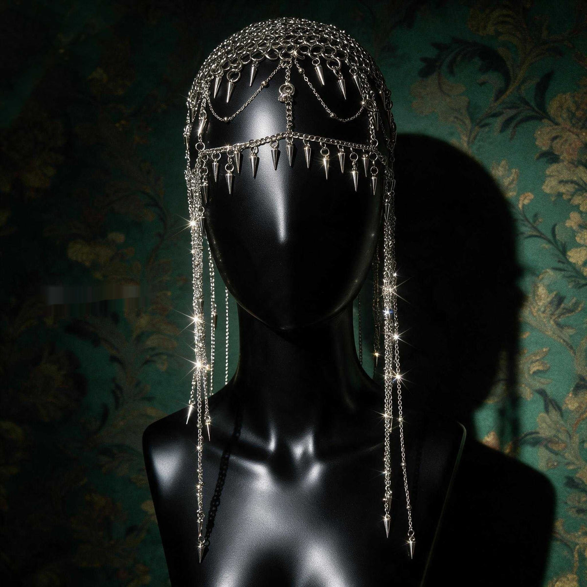 Handcrafted Intricately Carved Head Chain Headdress