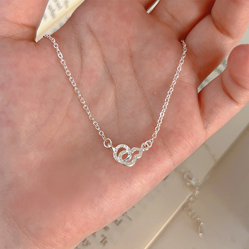 S925 Sterling Silver Pearl Necklace For Women, Niche Design, Light Luxury, Stylish And Versatile, High-End Clavicle Chain Accessory, Trendy
