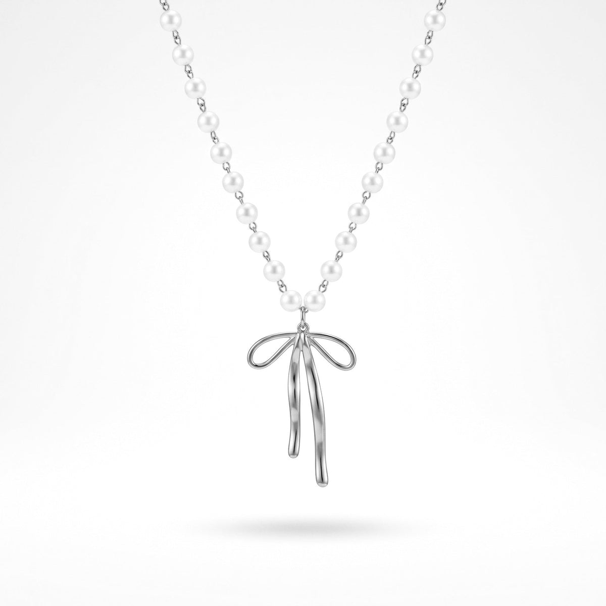 Stainless Steel Gold Pearl Butterfly Clavicle Necklace For Women, Dainty Non Tarnish Elegant Versatile New Lady Neck Jewelry