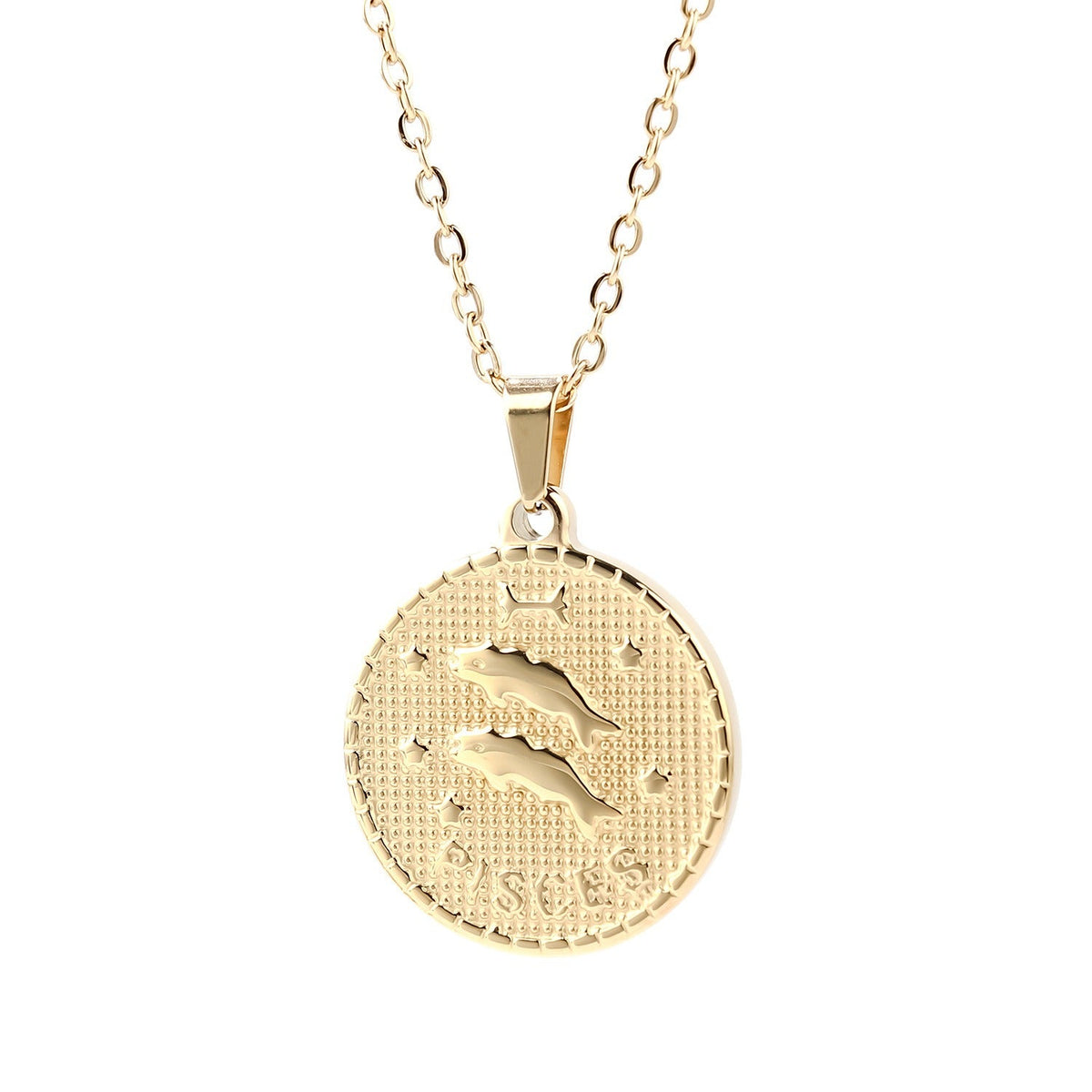 18K Gold Light Luxury Twelve Constellation Pendant Necklace