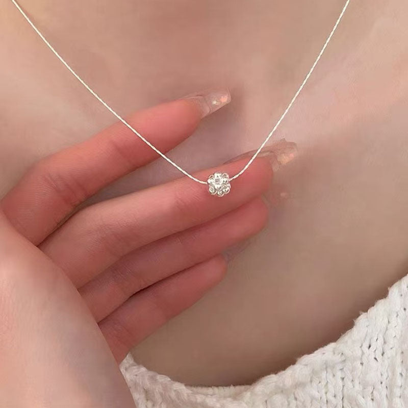 S925 Sterling Silver Pearl Necklace For Women, Niche Design, Light Luxury, Stylish And Versatile, High-End Clavicle Chain Accessory, Trendy