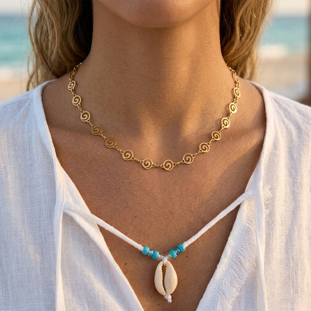 Fishbone Wave Necklace Collection