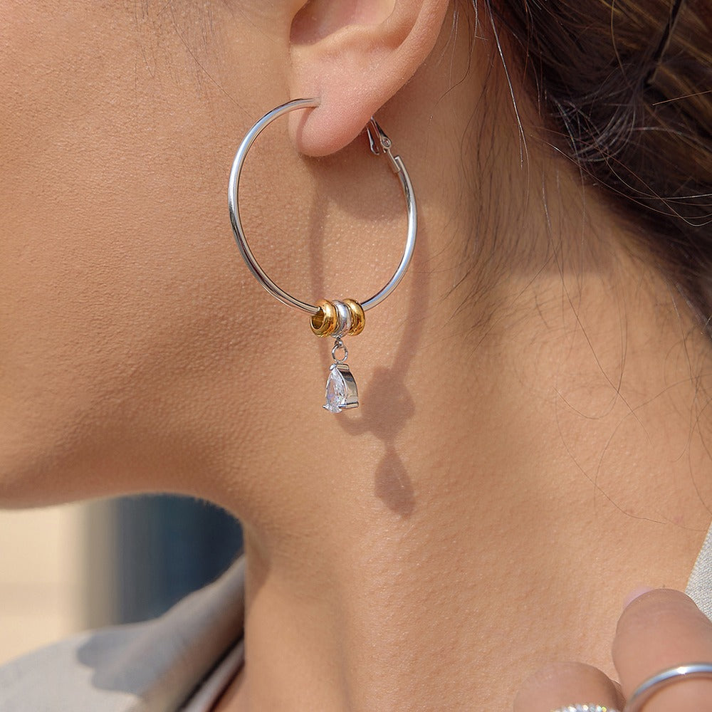 Zircon Hoop Earrings Assortment