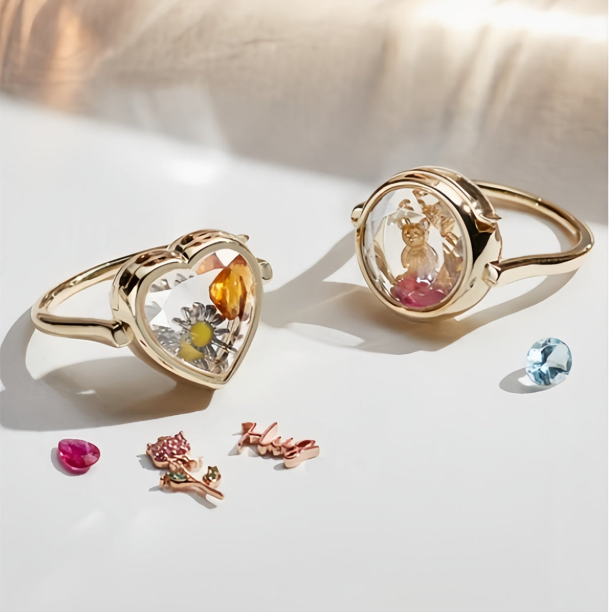 Birthstone Locket Ring and Charm Collection