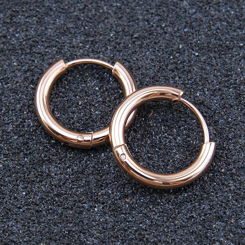 Polished Stainless Steel Earrings Simple And Versatile