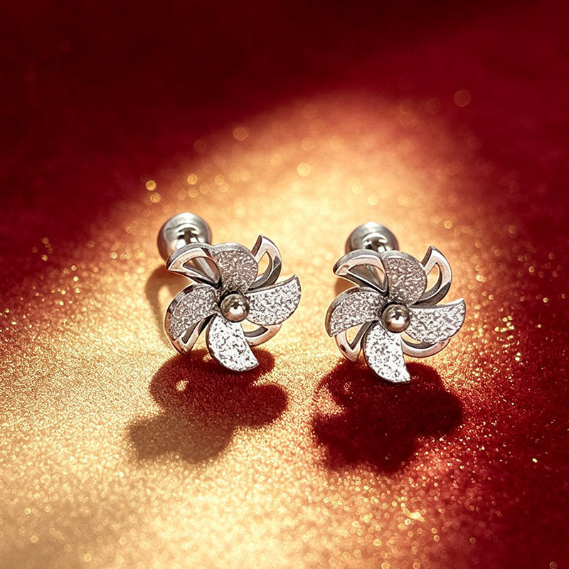 Designed Three-dimensional Matte Clover Drop Earrings With Tassels For Women