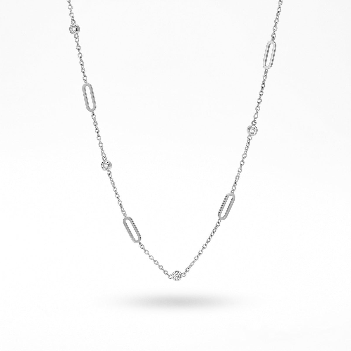 Titanium Steel Heart Butterfly Necklace For Women, European American High End Versatile Non Tarnish Clavicle Chain Jewelry Wholesale