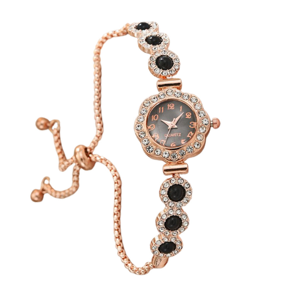 Free Pull-out Bracelet Women's Watch Fashion Color Diamond