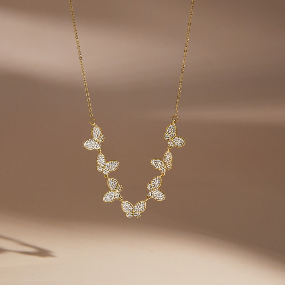 Butterfly Zircon Necklace