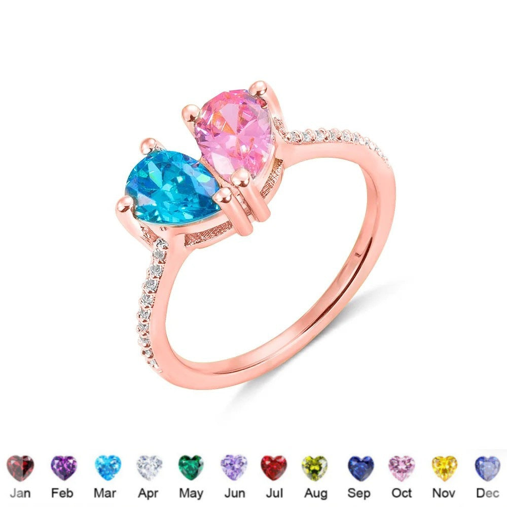 Zircon Birthstone Fashion Ring