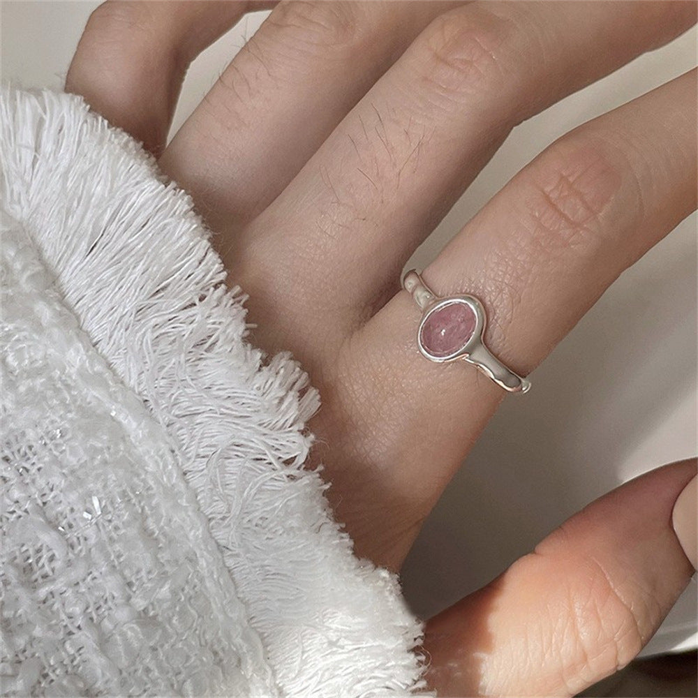 Women Heavy Craft 925 Sterling Silver Plain Band Zircon Stackable Ring, Niche Light Luxury Tarnish Resistant Wholesale
