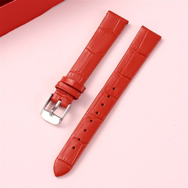 Double-sided Head Layer Cowhide Strap Bamboo Pattern