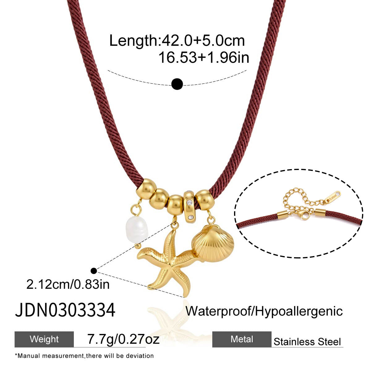 Star Pearl Chain Necklace