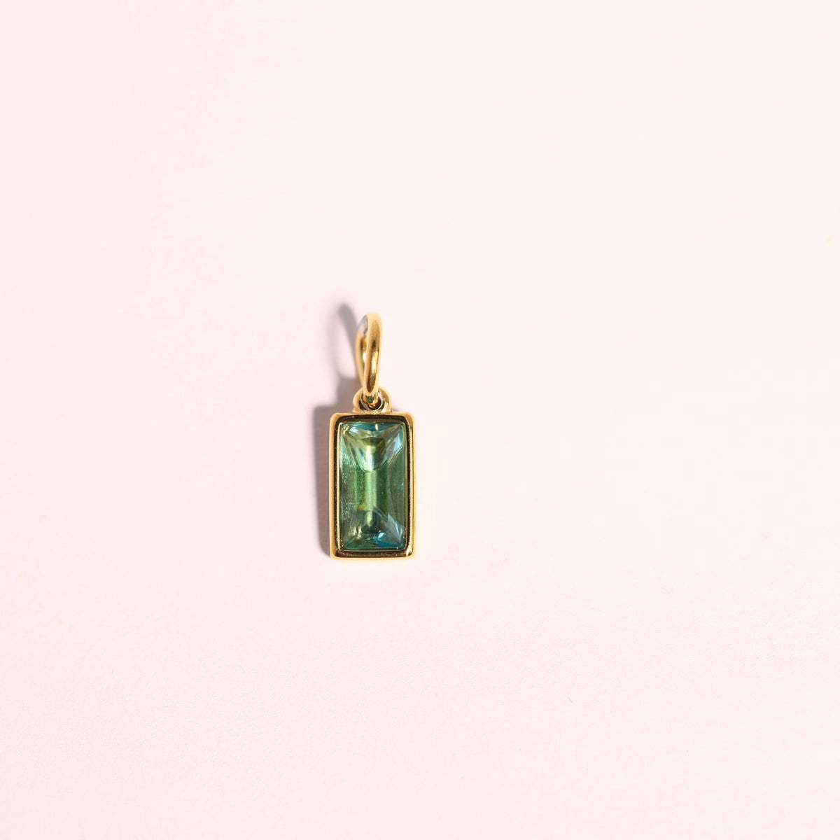 18K gold letters with birthstone design high-end necklace